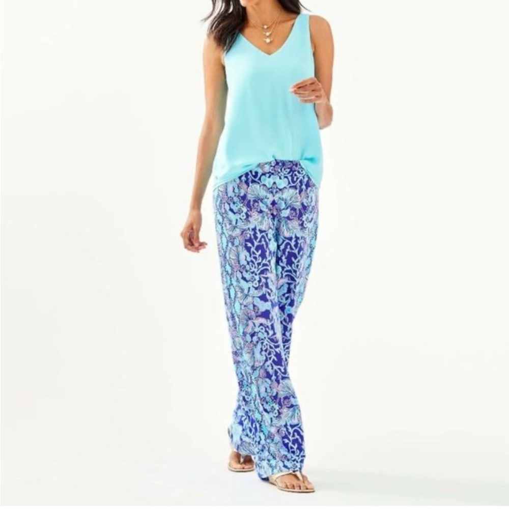 Lilly Pulitzer| Bal Harbour Palazzo Pant |Lapis Lazuli | size M | Like New